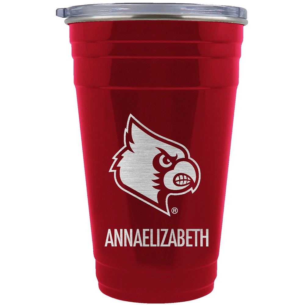 Louisville Cardinals Team Logo 22oz. Personalized Tailgater Travel Tumbler