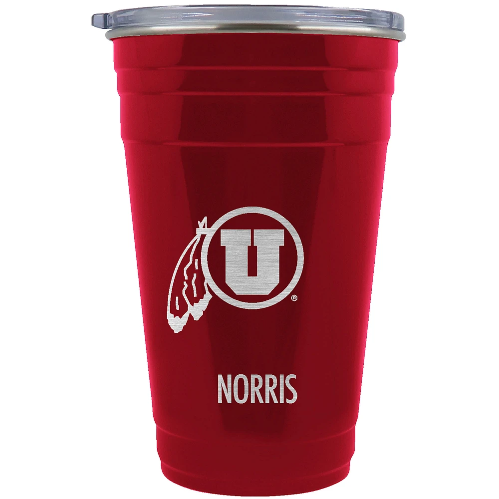 Utah Utes Team Logo 22oz. Personalized Tailgater Travel Tumbler