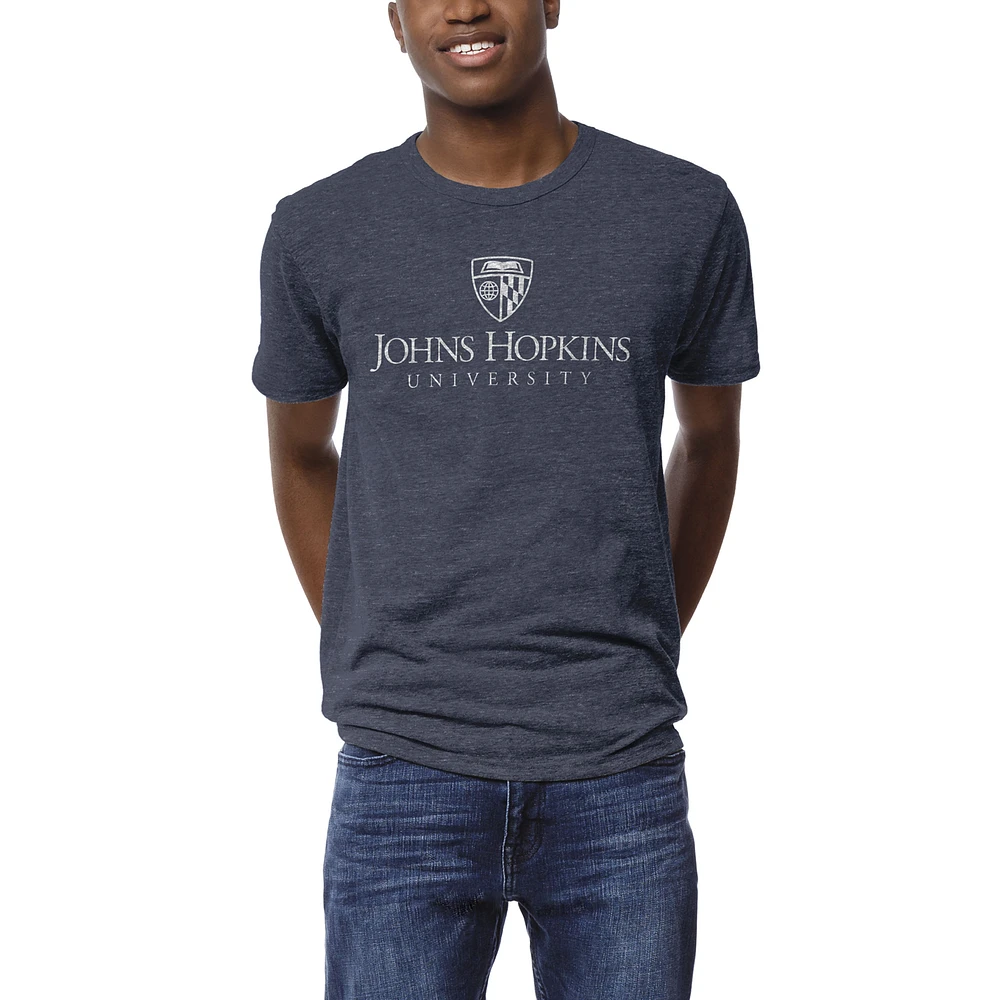 Men's League Collegiate Wear Heather Navy Johns Hopkins Blue Jays 1274 Victory Falls T-Shirt
