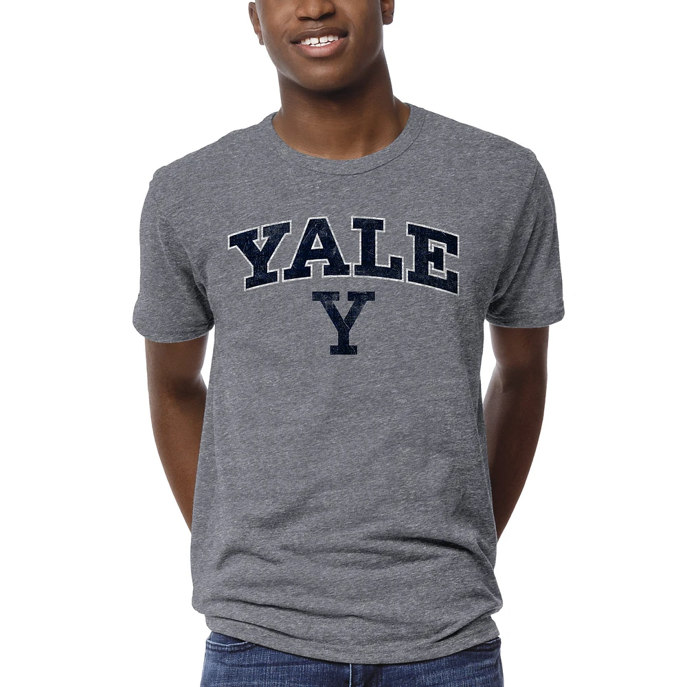 Men's League Collegiate Wear Heather Gray Yale Bulldogs 1965 Victory Falls T-Shirt
