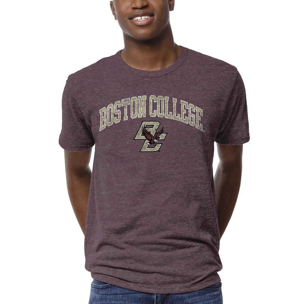 Men's League Collegiate Wear Heather Maroon Boston College Eagles 1965 Victory Falls T-Shirt