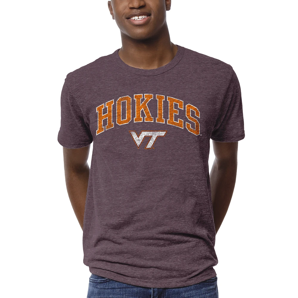 Men's League Collegiate Wear Heather Maroon Virginia Tech Hokies 1965 Victory Falls T-Shirt