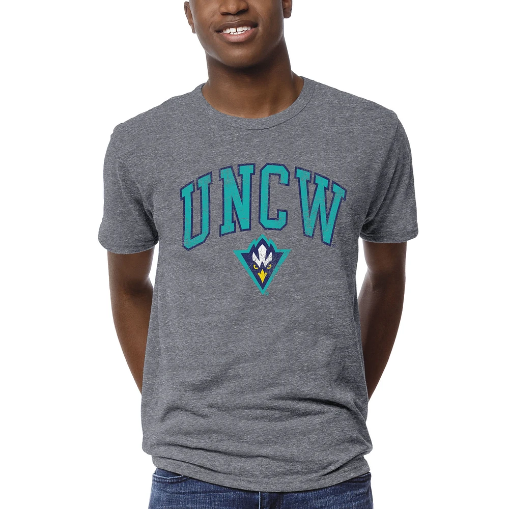 Men's League Collegiate Wear Heather Gray UNC Wilmington Seahawks 1965 Victory Falls T-Shirt