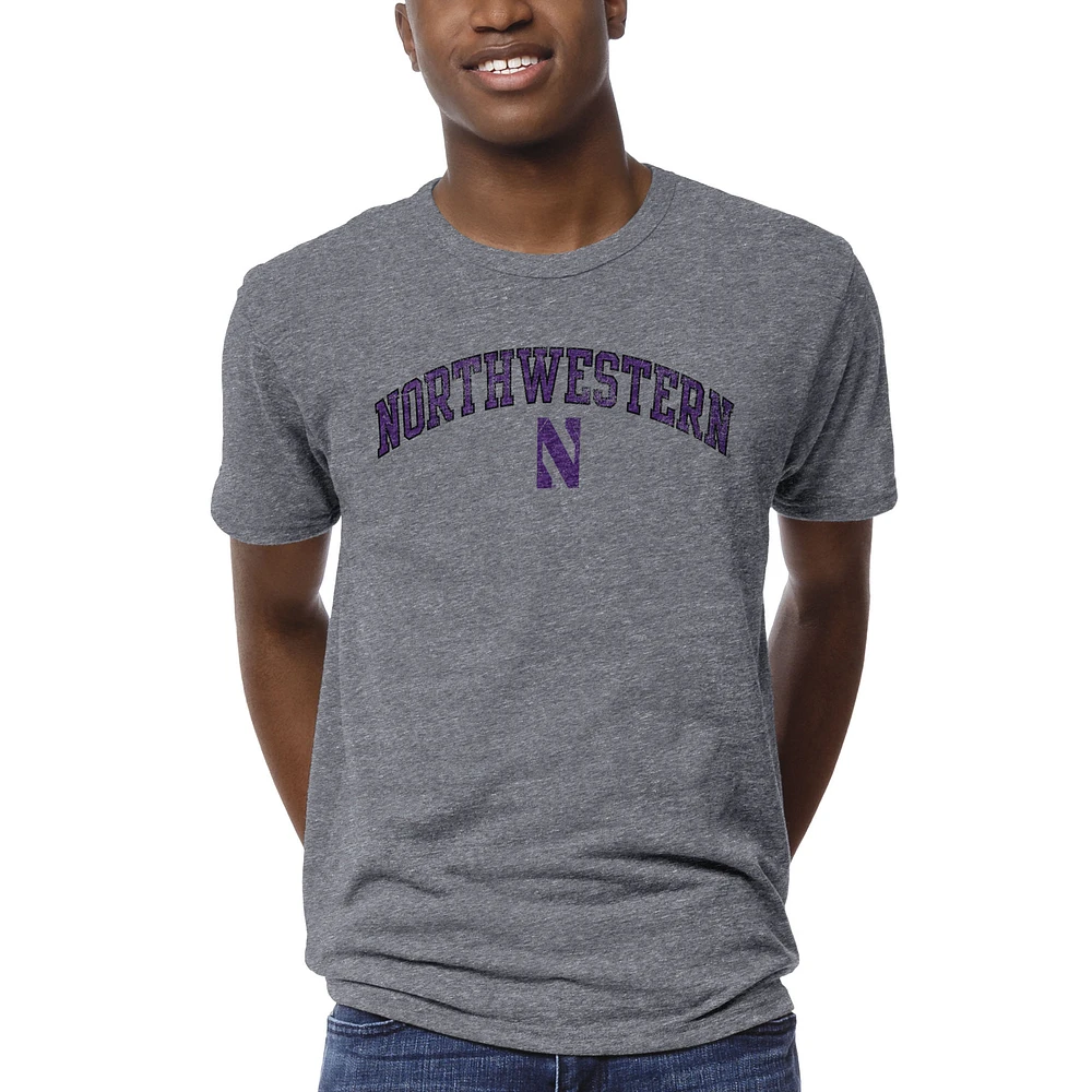 Men's League Collegiate Wear Heather Gray Northwestern Wildcats 1965 Victory Falls T-Shirt