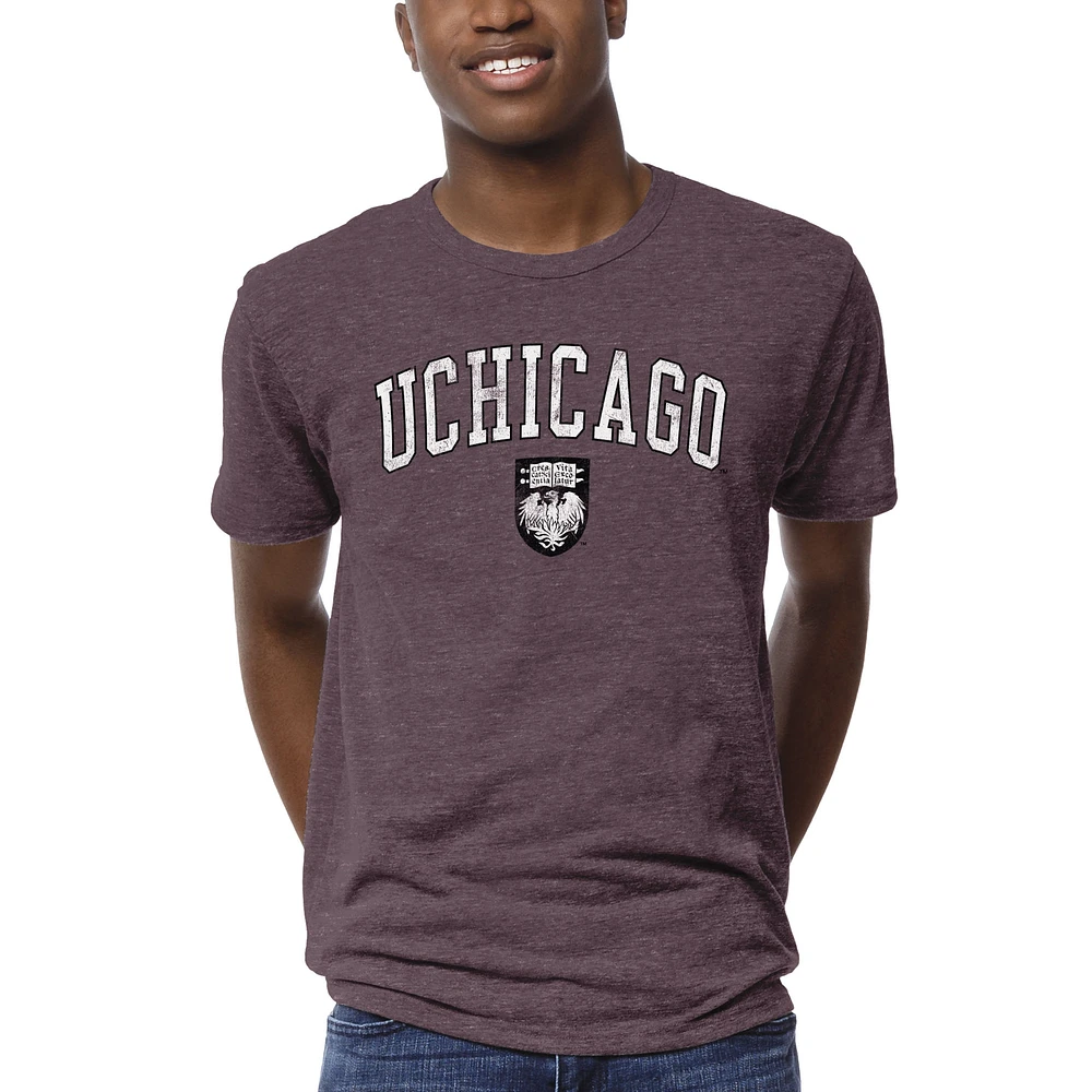 Men's League Collegiate Wear Heather Maroon UChicago Maroons 1965 Victory Falls T-Shirt