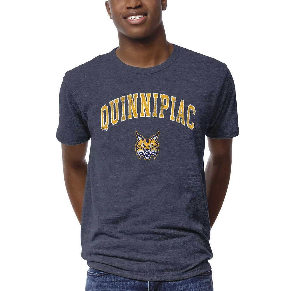 Men's League Collegiate Wear Heather Navy Quinnipiac Bobcats 1965 Victory Falls T-Shirt