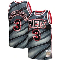 Men's Mitchell & Ness Drazen Petrovic Black New Jersey Nets 1990/91 Hardwood Classics Reload 3.0 Swingman