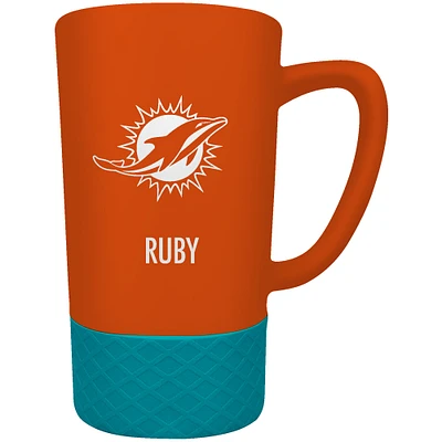 Miami Dolphins Team Logo 16oz. Personalized Laser Etched Jump Mug