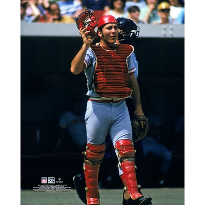 Johnny Bench Cincinnati Reds Unsigned Walks Onto Field Photograph