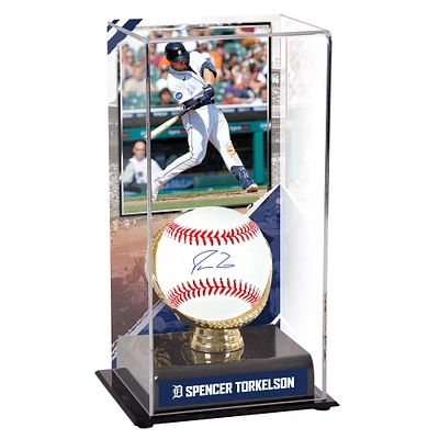 Spencer Torkelson Detroit Tigers Autographed Baseball and Sublimated Baseball Display Case with Image