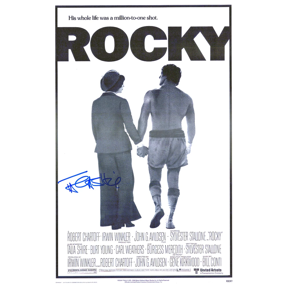 Talia Shire Rocky Autographed 12" x 18" Movie Poster