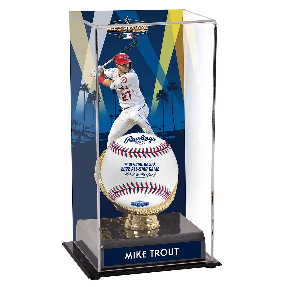 Mike Trout Los Angeles Angels 2022 MLB All-Star Game Gold Glove Display Case with Image