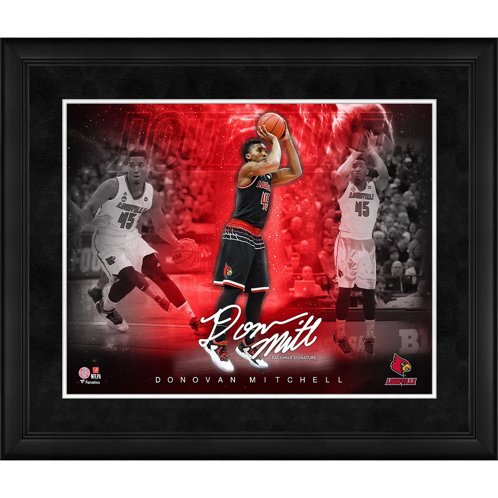Donovan Mitchell Louisville Cardinals Facsimile Signature Framed 16" x 20" Stars of the Game Collage