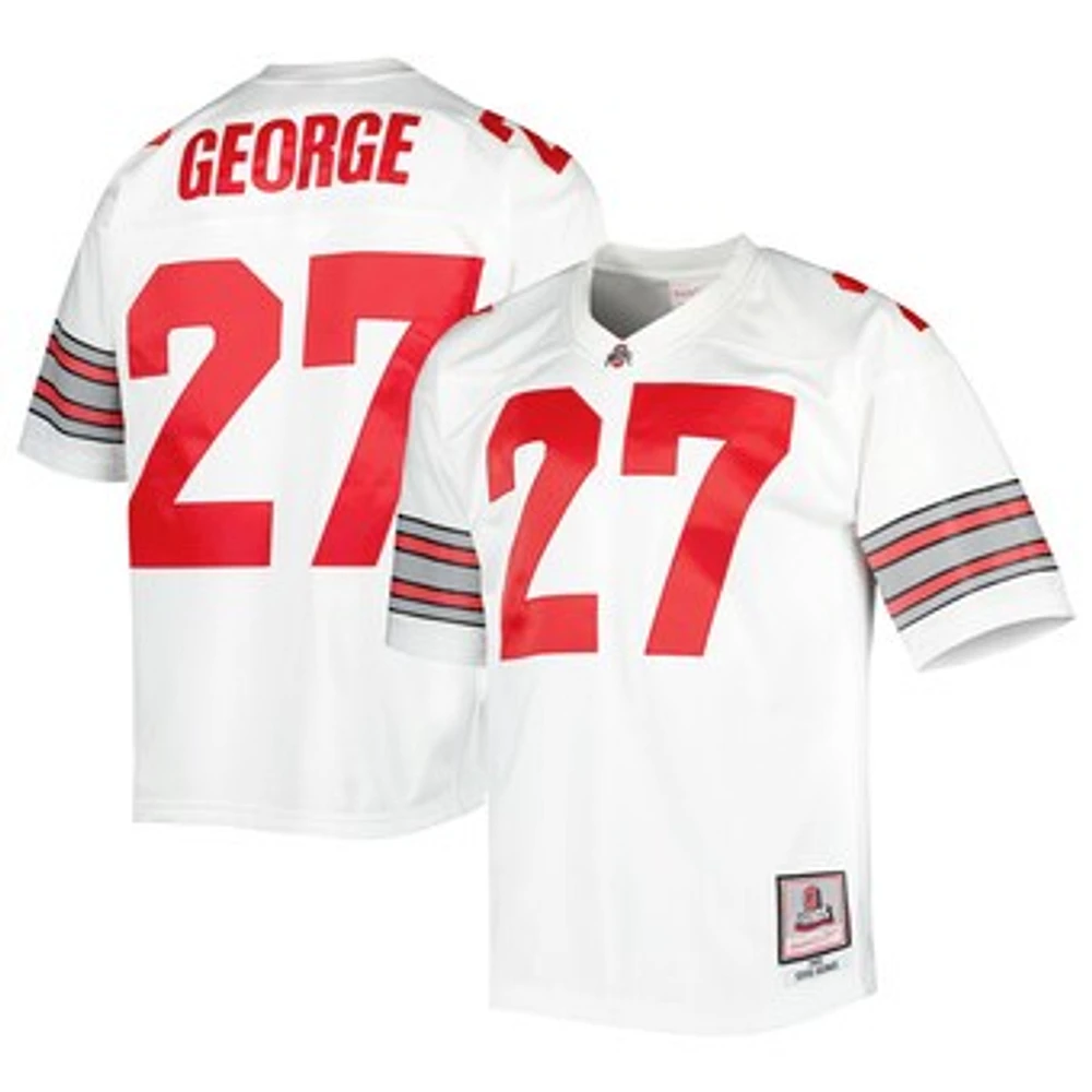 Men's Mitchell & Ness Eddie George White Ohio State Buckeyes Authentic Jersey