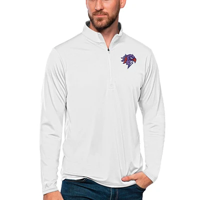 Men's Antigua Halifax Thunderbirds Tribute Quarter-Zip Pullover Top