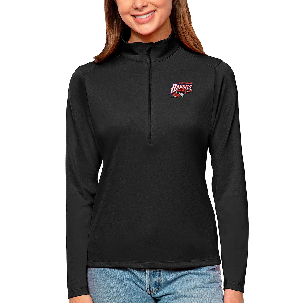 Women's Antigua Buffalo Bandits Tribute Quarter-Zip Pullover Top