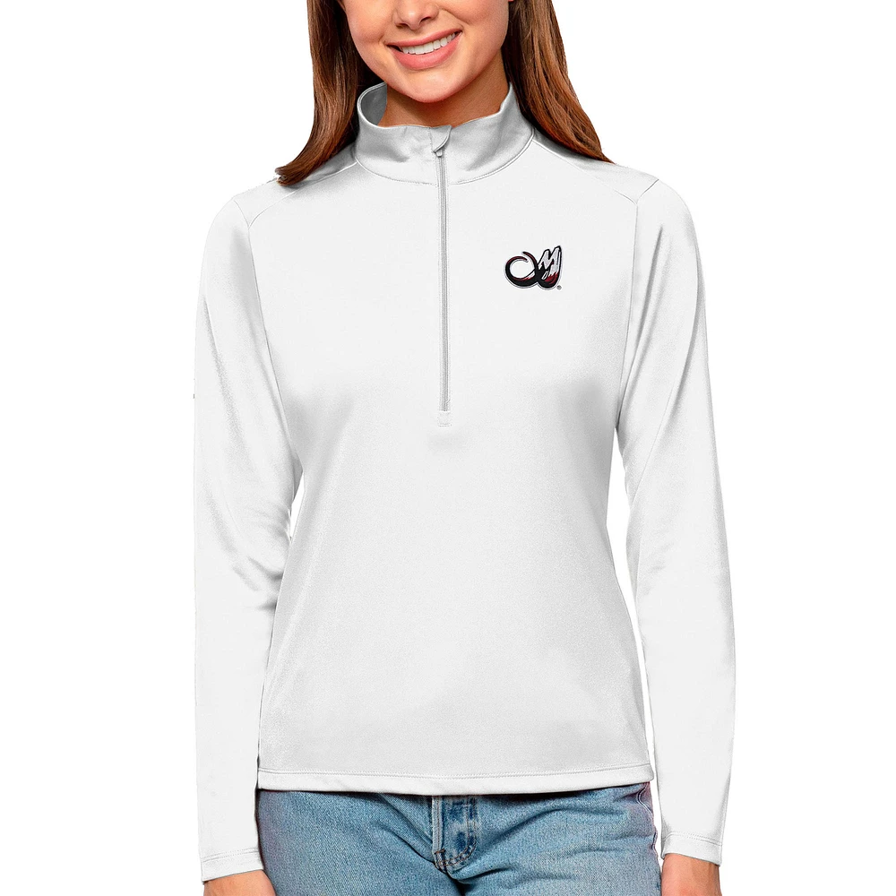 Women's Antigua Colorado Mammoth Tribute Quarter-Zip Pullover Top