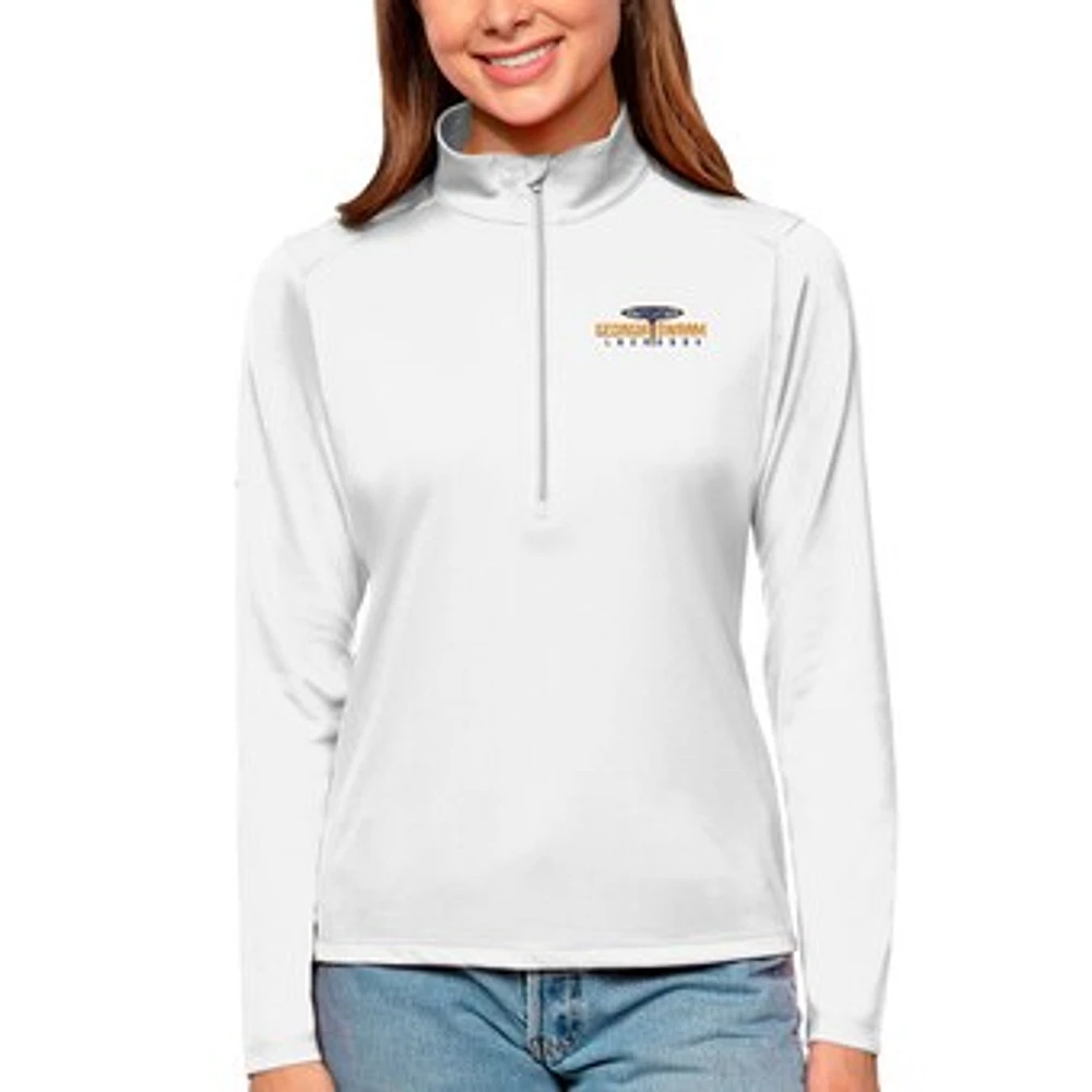 Women's Antigua Georgia Swarm Tribute Quarter-Zip Pullover Top