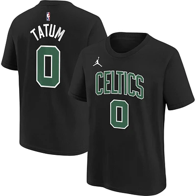 Youth Jordan Brand Jayson Tatum Black Boston Celtics Statement Edition Name & Number Player T-Shirt