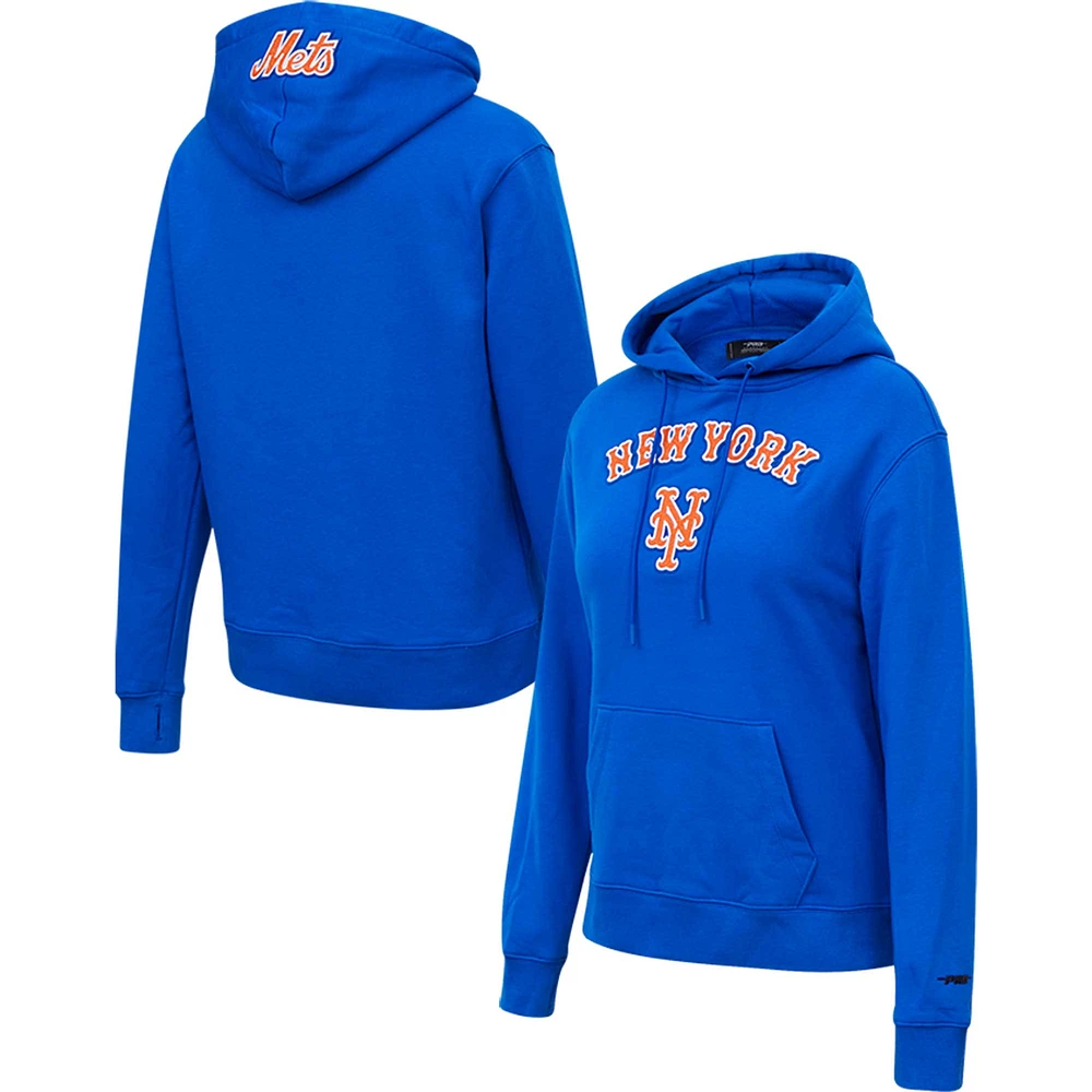 Women's Pro Standard Royal New York Mets Classic Fleece Pullover Hoodie