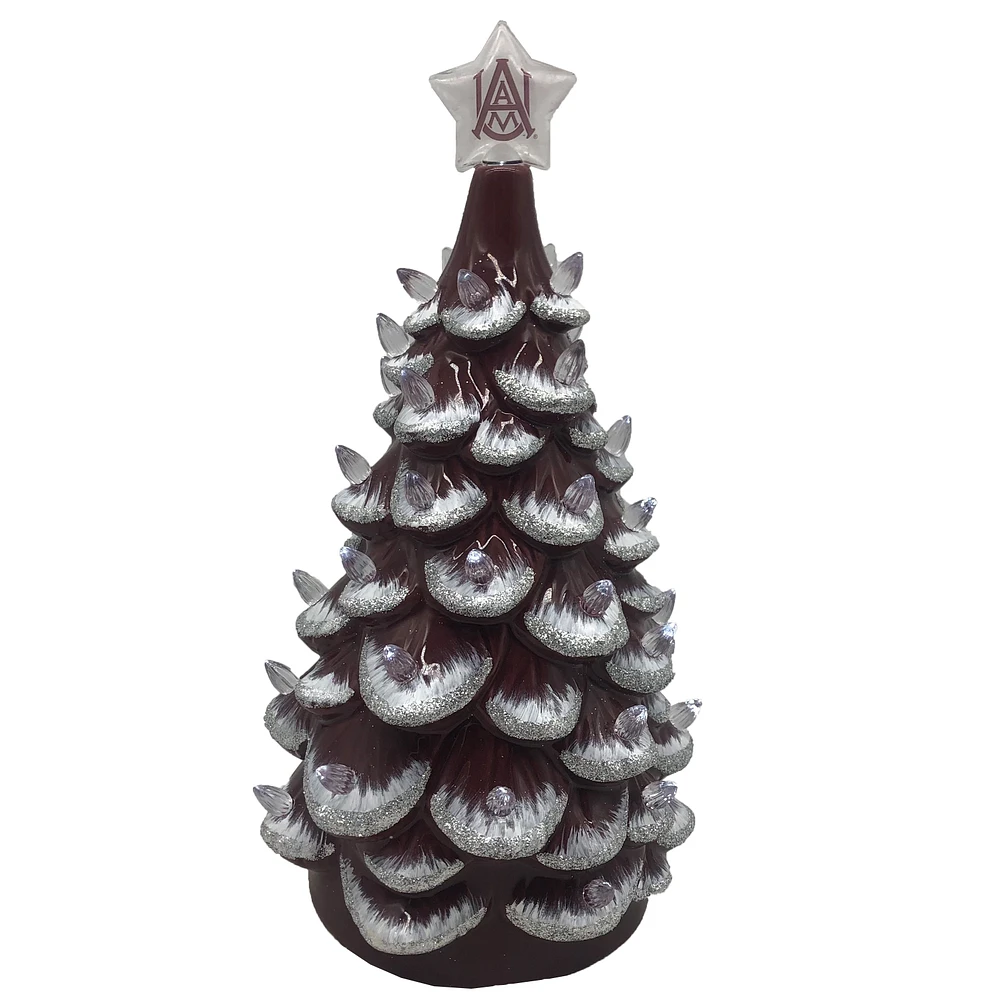 Maroon Alabama A&M Bulldogs 14'' Ceramic Tree