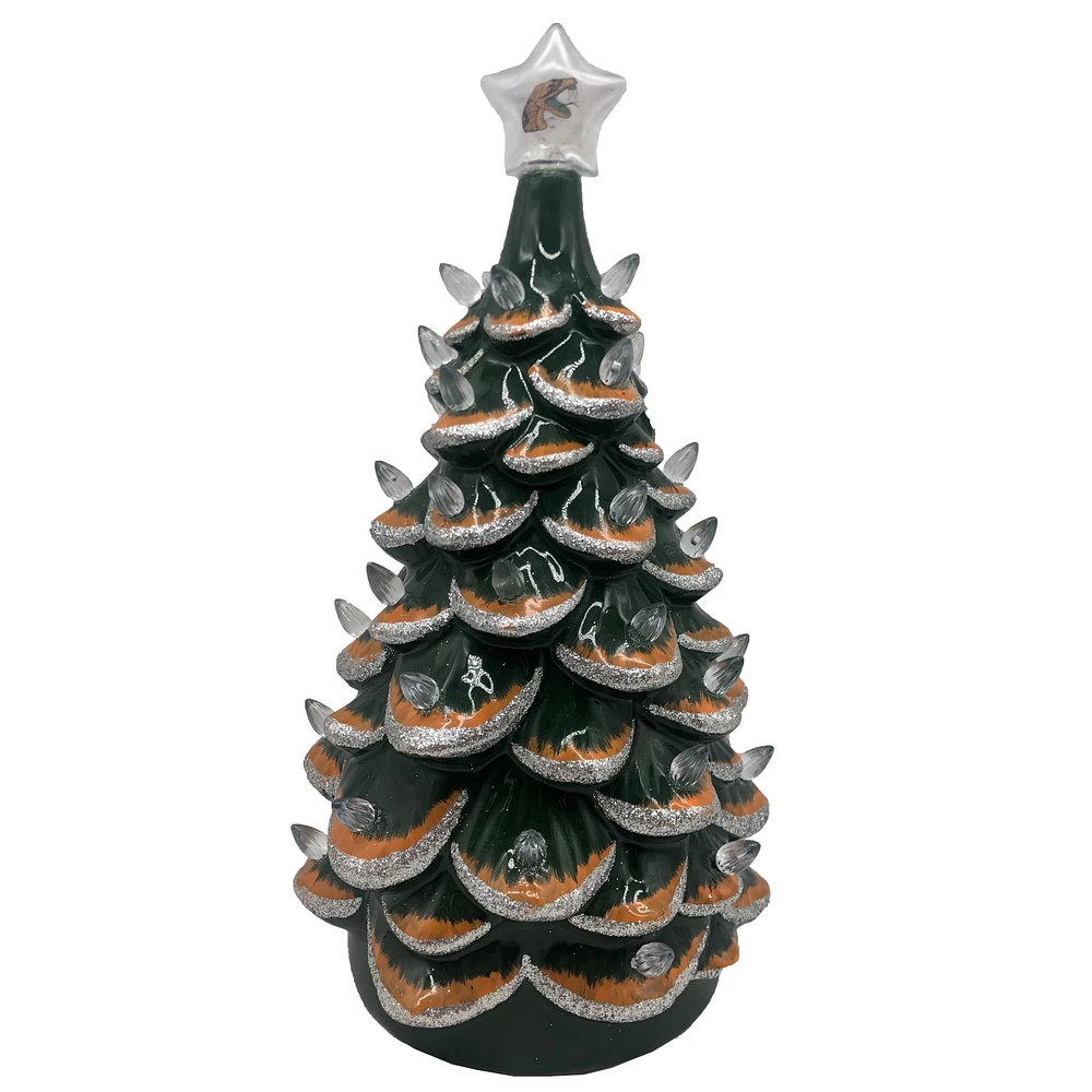 Green Florida A&M Rattlers 14'' Ceramic Tree