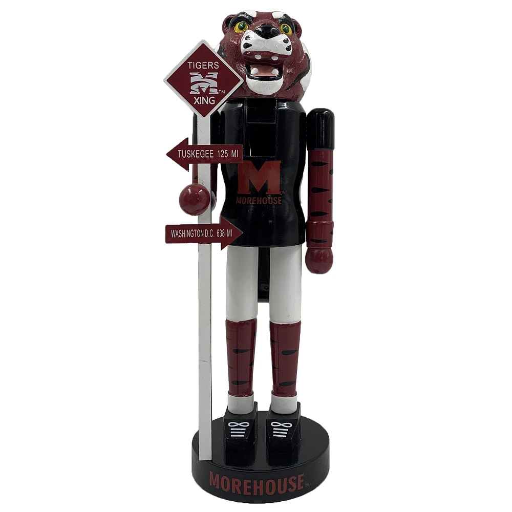 Maroon Morehouse Maroon Tigers 12'' Rivalry Nutcracker