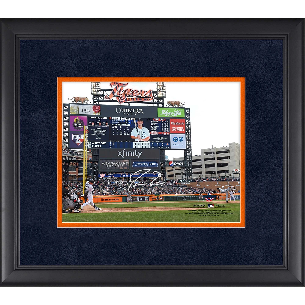 Spencer Torkelson Detroit Tigers Autographed Framed 8" x 10" First At Bat Photograph