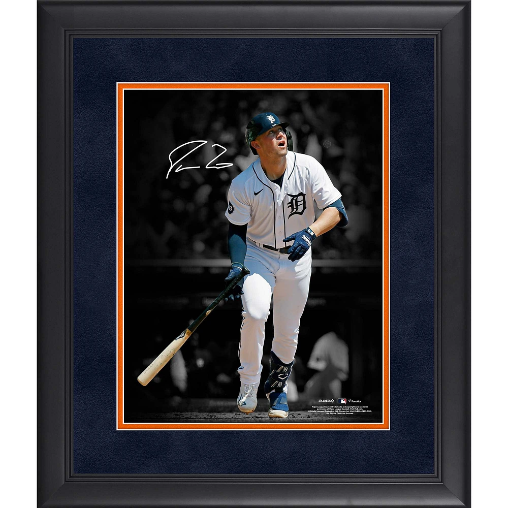Spencer Torkelson Detroit Tigers Autographed Framed 11" x 14" Bat Drop Spotlight Photograph