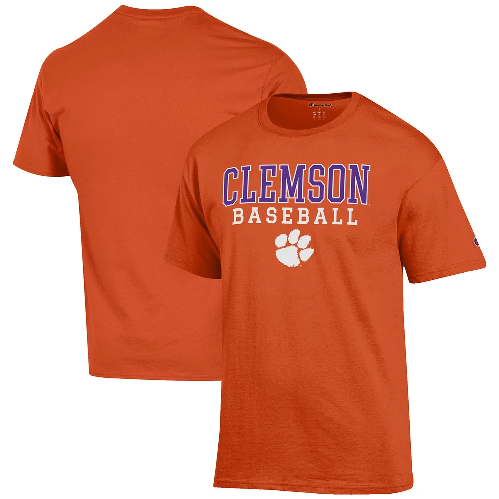 Men's Champion Clemson Tigers Baseball Stack T-Shirt