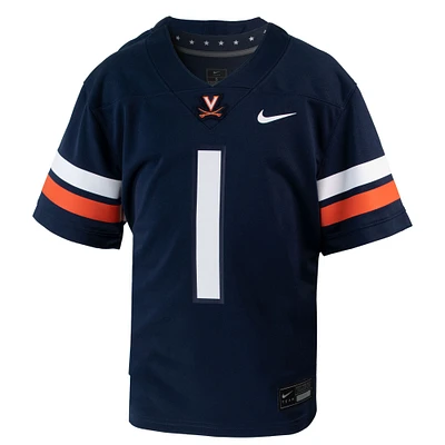 Youth Nike #1 Navy Virginia Cavaliers 1st Armored Division Old Ironsides Untouchable Football Jersey
