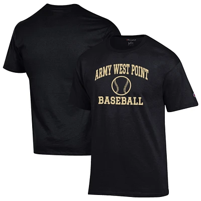 Men's Champion Black Army Black Knights Baseball Icon T-Shirt