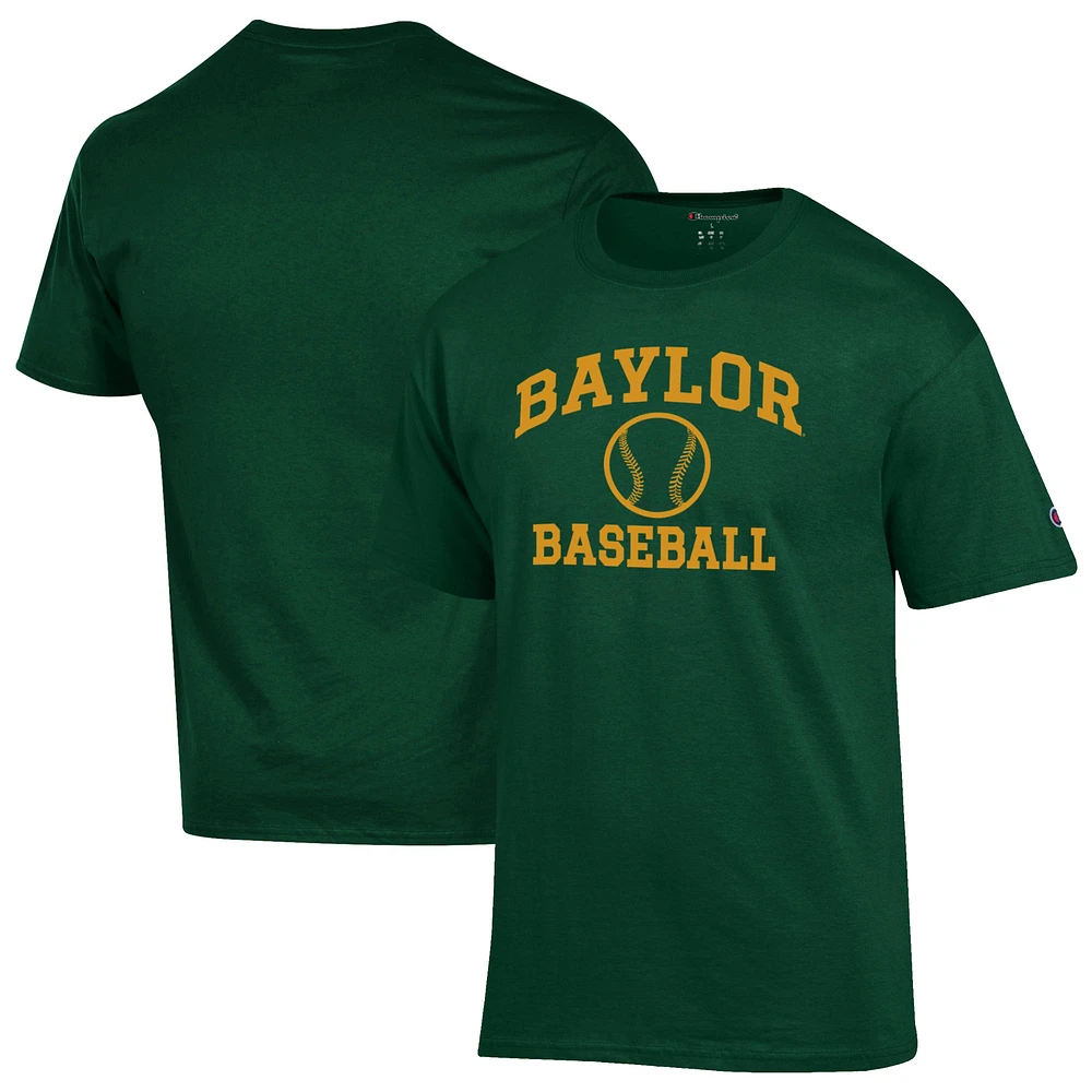 Men's Champion Green Baylor Bears Baseball Icon T-Shirt