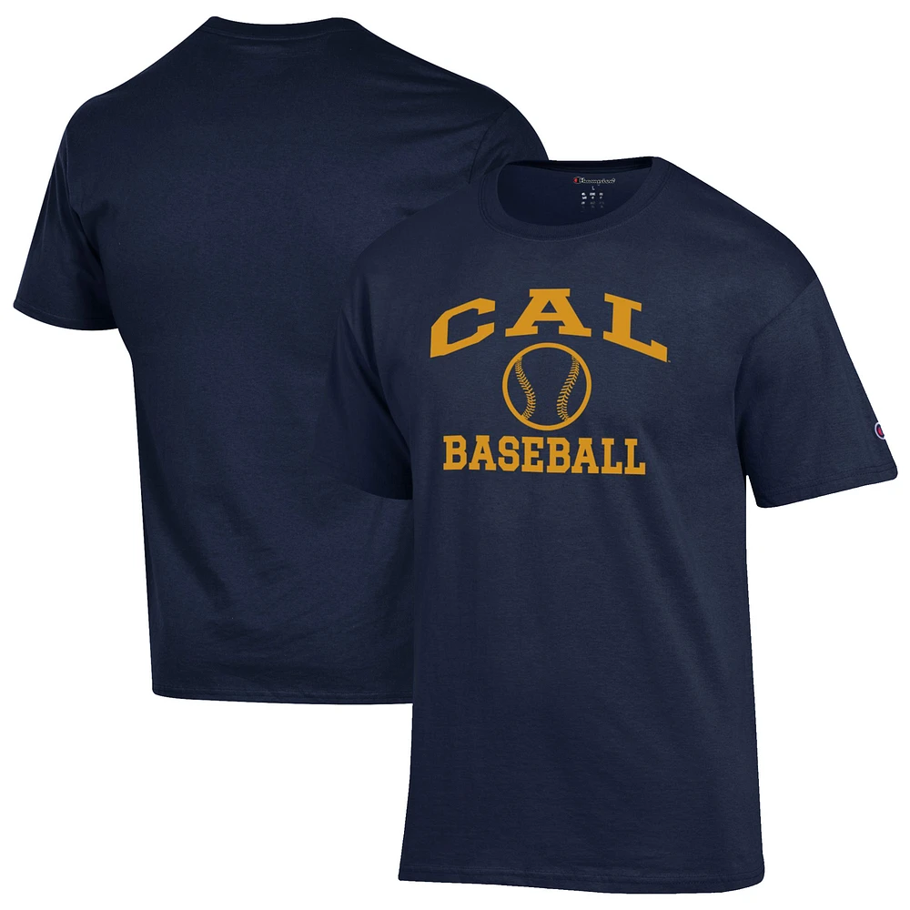 Men's Champion Navy Cal Bears Baseball Icon T-Shirt