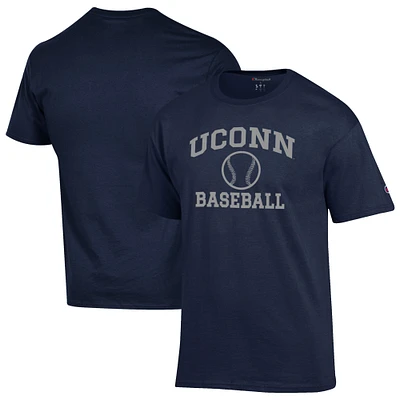 Men's Champion Navy UConn Huskies Baseball Icon T-Shirt