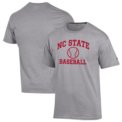 Men's Champion Gray NC State Wolfpack Baseball Icon T-Shirt
