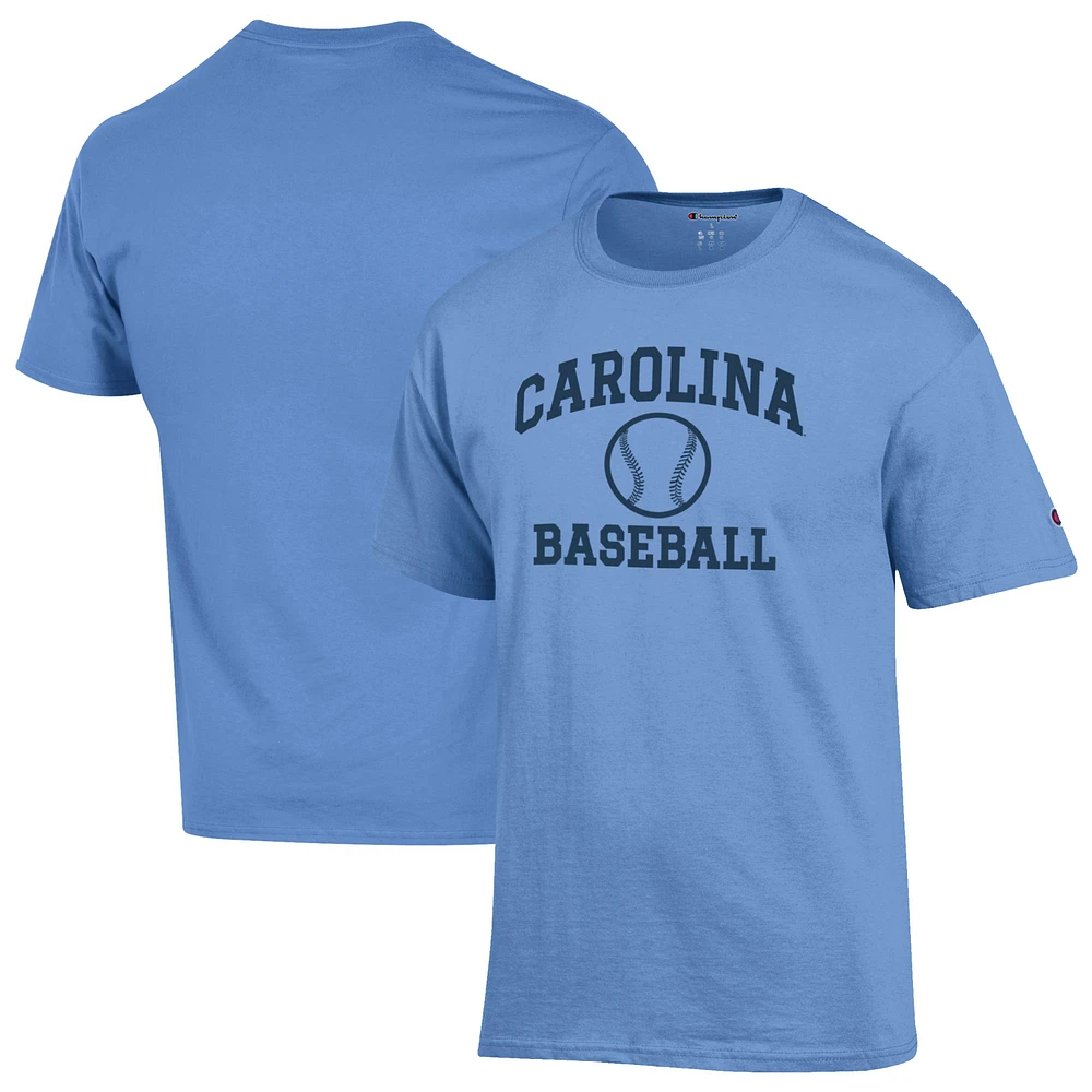 Men's Champion Carolina Blue North Carolina Tar Heels Baseball Icon T-Shirt