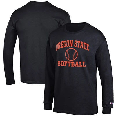 Men's Champion Oregon State Beavers Softball Icon Long Sleeve T-Shirt