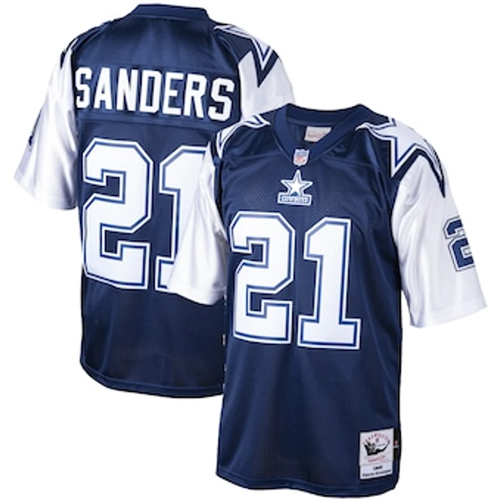 Men's Mitchell & Ness Deion Sanders Navy Dallas Cowboys Big Tall 1995 Retired Player Replica Jersey