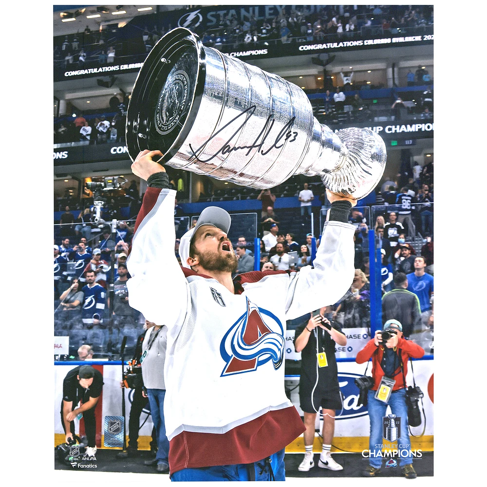 Darren Helm Colorado Avalanche Autographed 16" x 20" 2022 Stanley Cup Champions Raising Cup Photograph