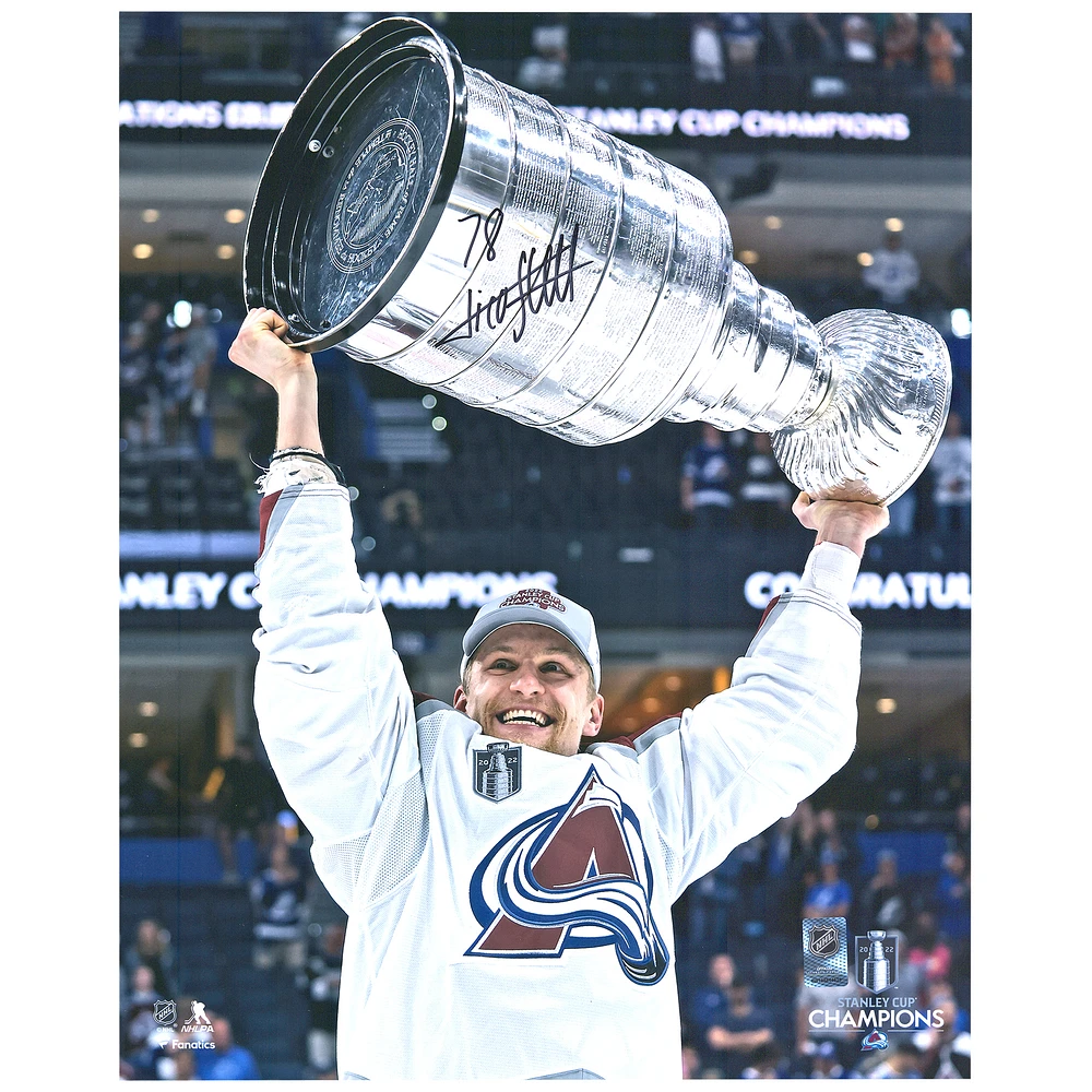 Nico Sturm Colorado Avalanche Autographed 16" x 20" 2022 Stanley Cup Champions Raising Cup Photograph