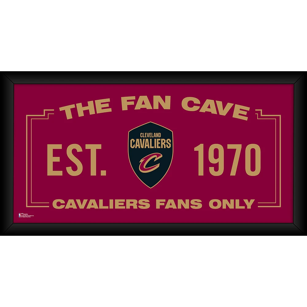 Cleveland Cavaliers Framed 10'' x 20'' Fan Cave Collage