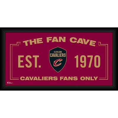 Cleveland Cavaliers Framed 10'' x 20'' Fan Cave Collage