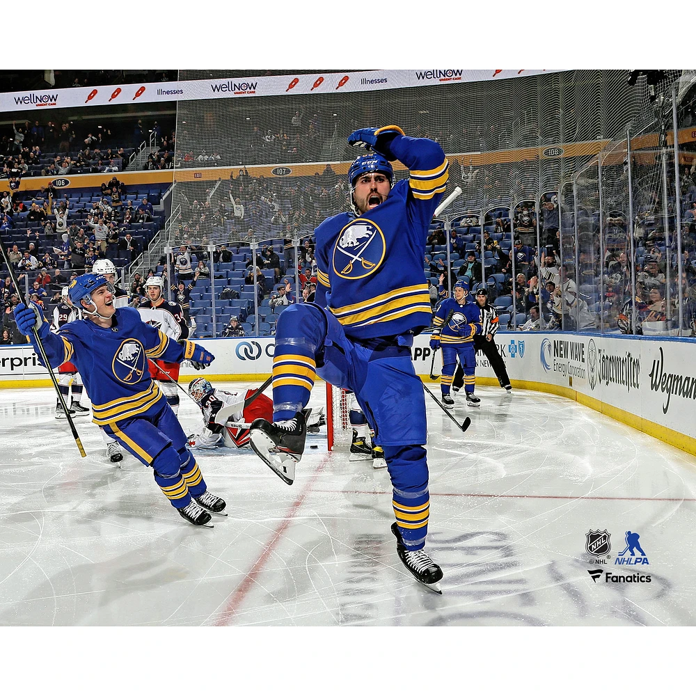 Alex Tuch Buffalo Sabres Unsigned Celebrates a Third Period Goal Photograph