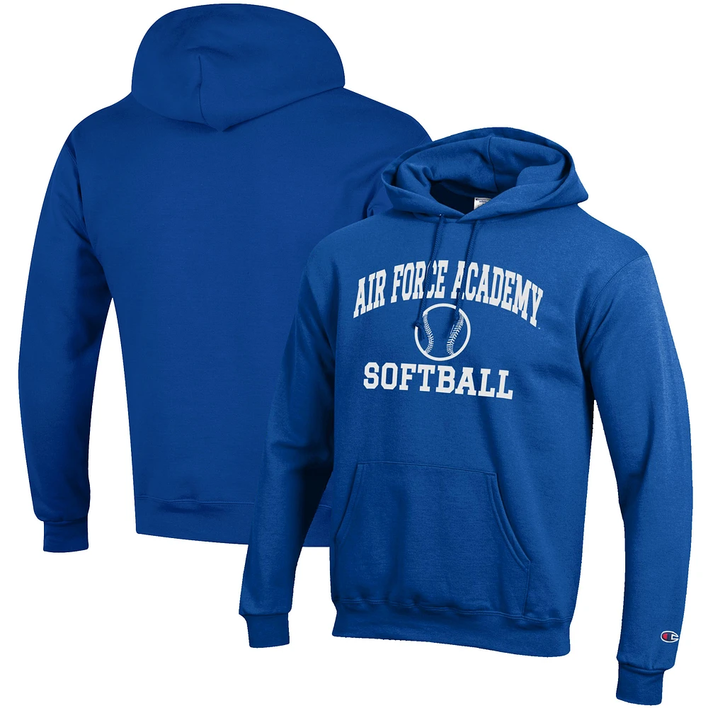 Men's Champion Royal Air Force Falcons Softball Icon Pullover Hoodie