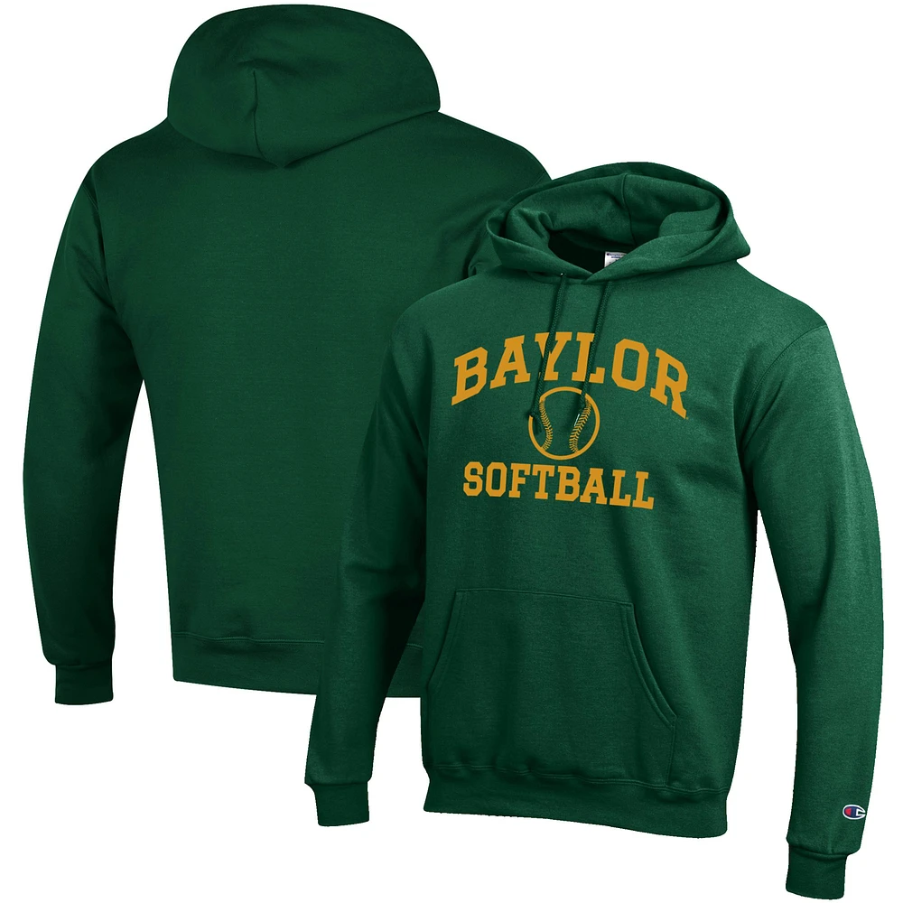 Men's Champion Baylor Bears Softball Icon Pullover Hoodie