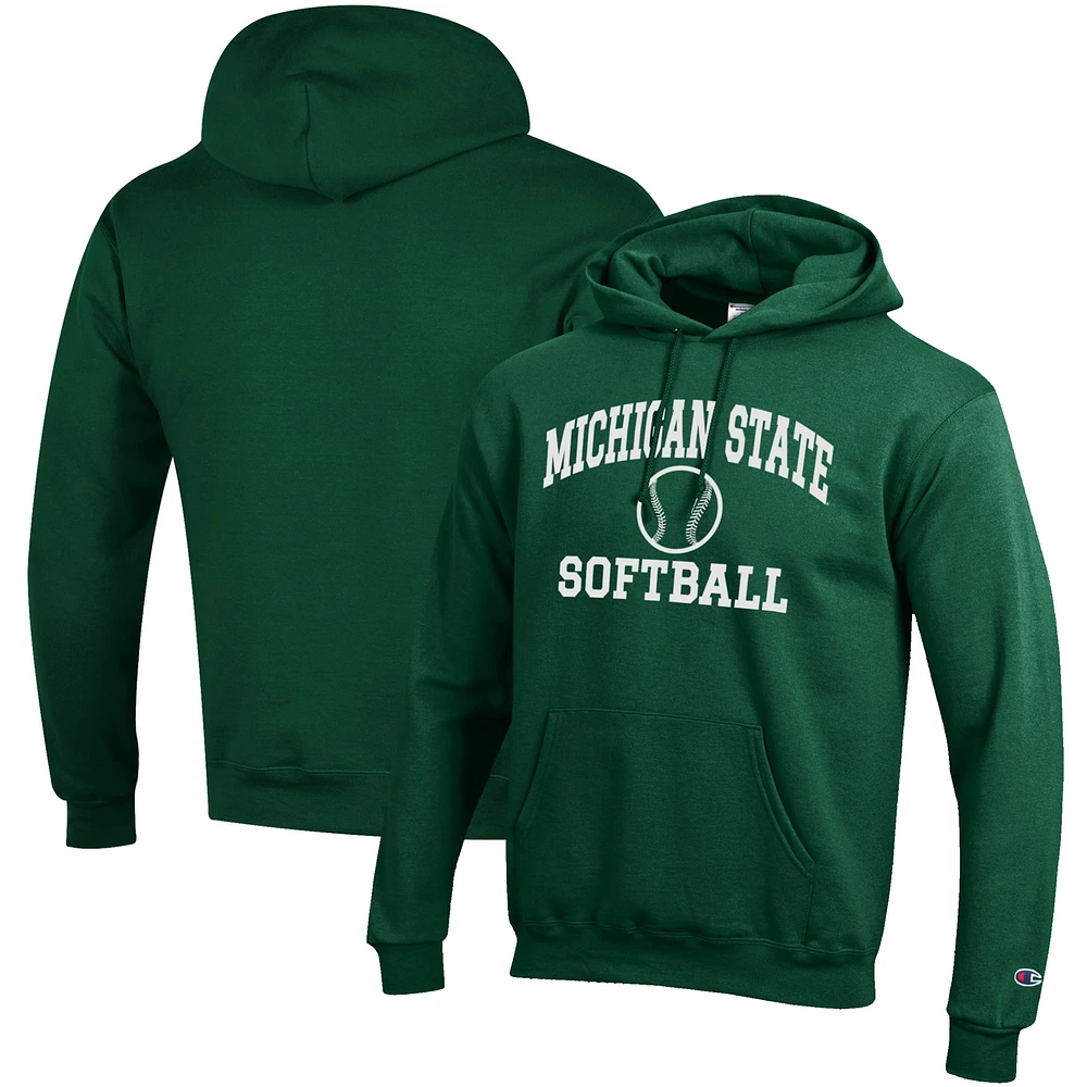 Men's Champion Michigan State Spartans Softball Icon Pullover Hoodie
