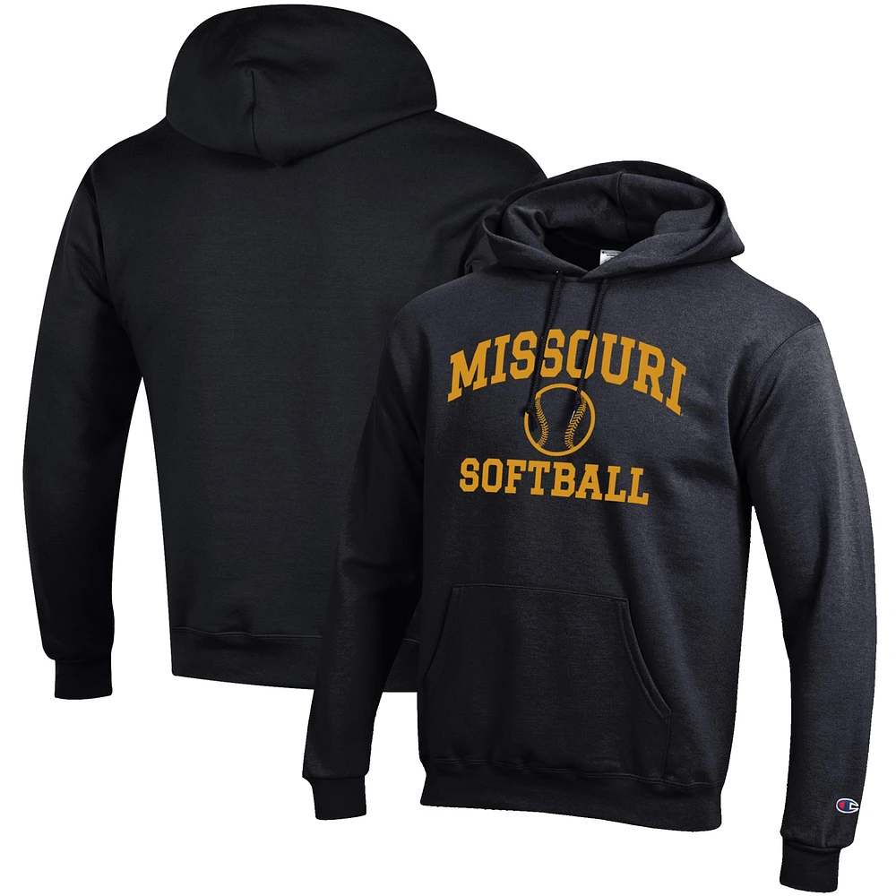 Men's Champion Missouri Tigers Softball Icon Pullover Hoodie