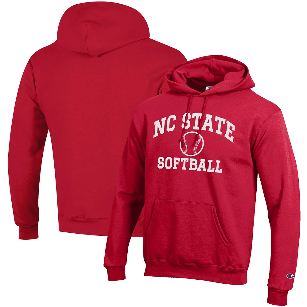Men's Champion NC State Wolfpack Softball Icon Pullover Hoodie