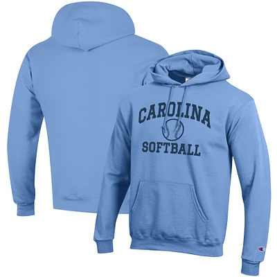 Men's Champion Carolina Blue North Tar Heels Softball Icon Pullover Hoodie